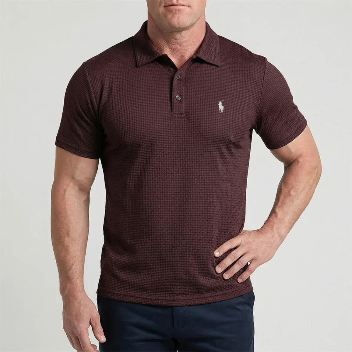 Waffle-Weave Tech Polo - Utförsäljning - Bild 8