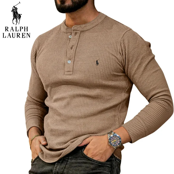 Casual Henley Långärmad Tröja || REA UTGÅENDE VAROR - Bild 4
