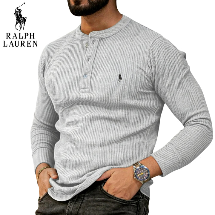 Casual Henley Långärmad Tröja || REA UTGÅENDE VAROR - Bild 3