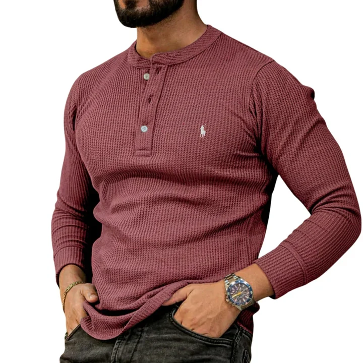 Casual Henley Långärmad Tröja - REA UTGÅENDE VAROR - Bild 6
