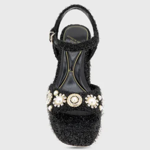 Dolly Charms tygplattformssandaler