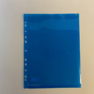 Plastficka blå A4 hålad 12-pack