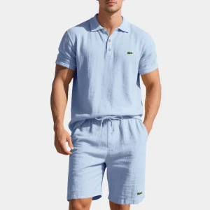 Avslappnad Polo- & Shortsset för Herr - LAGERRRENSNINGSPRIS