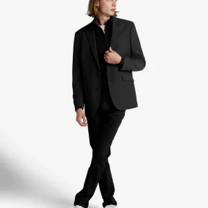 Slim-Fit Mini Grid-kostym, separat skjorta