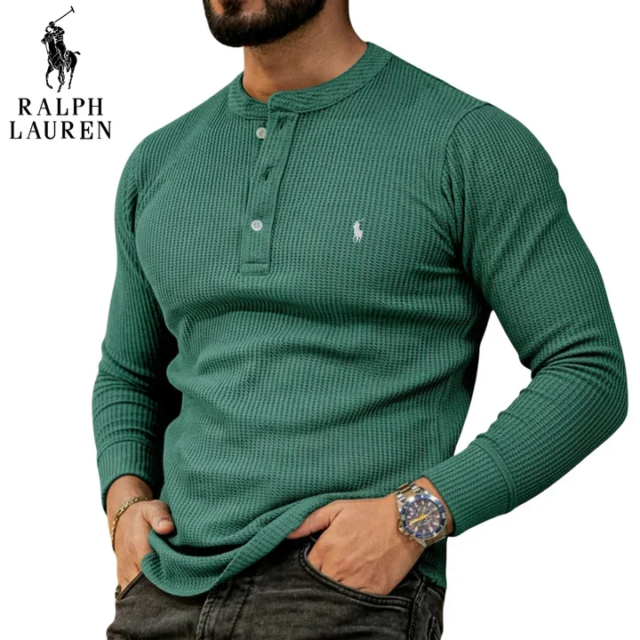 Casual Henley Långärmad Tröja || REA UTGÅENDE VAROR - Bild 5