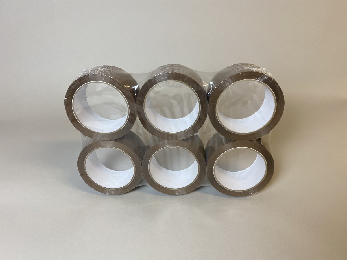 Packtejp PVC 50mmx66m Brun 6-pack