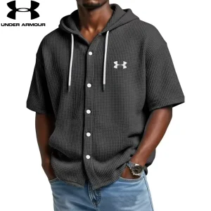 Waffelstickad Hybrid Performance Hoodie || Utförsäljning