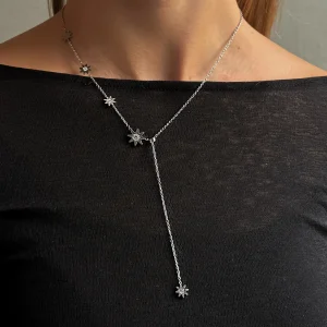 DECOLLETAGE GALAXY HALSBAND Silver 43+6cm