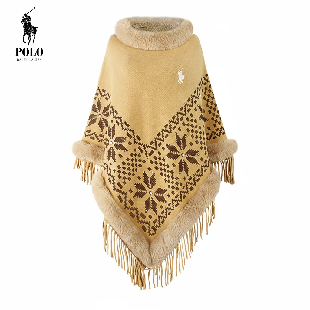 2026 Nordic Lyx Poncho med Pälskant || Begränsad Upplaga - Bild 5