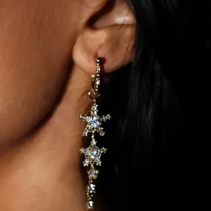 STARLUMEN CRYSTAL HOOPS Örhängen